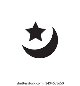 moon and star vector illustration template