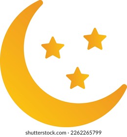 Moon Star Weather Gradient Icon
