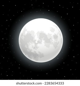 the moon in the starry sky, the night sky