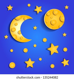 moon and stars