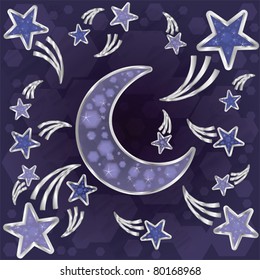 moon and stars