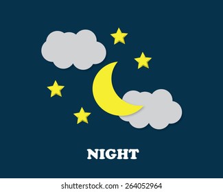 Moon and stars background