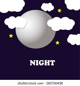 Moon and stars background