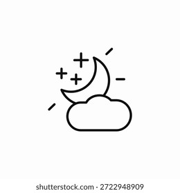 Mondsterne Wolke Symbol Vektor