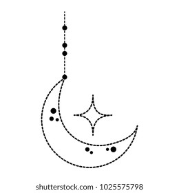 moon and stars hanging decoration