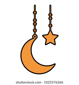 moon and stars hanging decoration