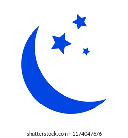 Moon and the stars icon