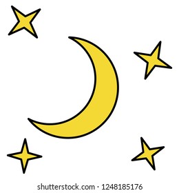Moon and stars icon