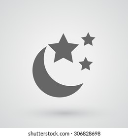 Moon and stars icon