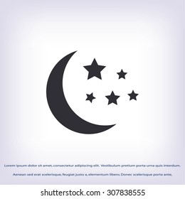 Moon and stars at icon