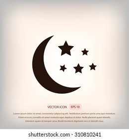 Moon and stars icon