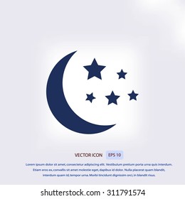 Moon and stars at icon
