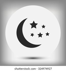 Moon and stars at icon