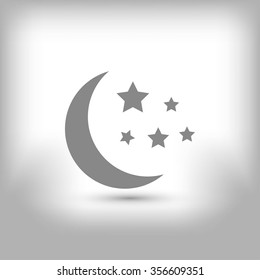 Moon and stars at icon