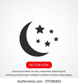 Moon and stars at icon