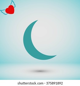 Moon and stars at icon