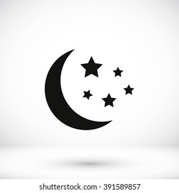 Moon and stars at icon