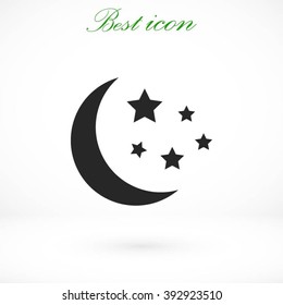Moon and stars at icon