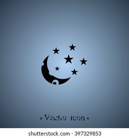 Moon and stars icon.
