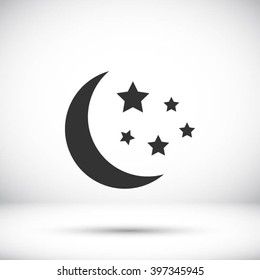 Moon and stars at icon