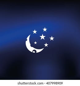 Moon and stars icon.