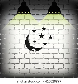 Moon and stars icon.