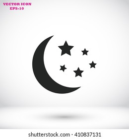 Moon and stars at icon