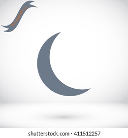 Moon and stars at icon