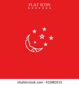 Moon and stars icon.