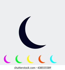 Moon and stars at icon