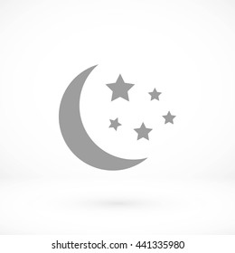 Moon and stars at icon