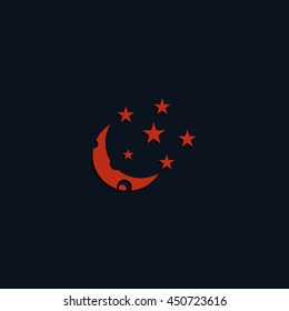 Moon and stars icon.