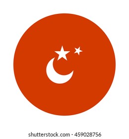 Moon with stars icon