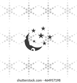 Moon and stars icon.