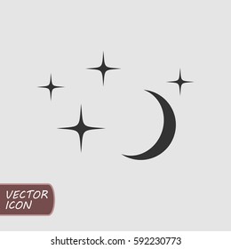 Moon and stars icon