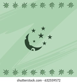 Moon and stars icon.