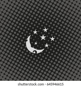 Moon and stars icon.