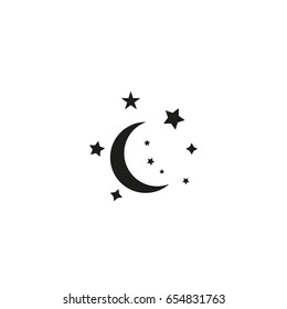 Moon and stars icon