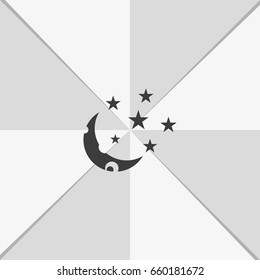 Moon and stars icon.