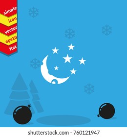 Moon and stars icon.