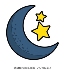 moon with stars icon