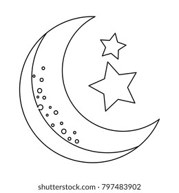 moon with stars icon
