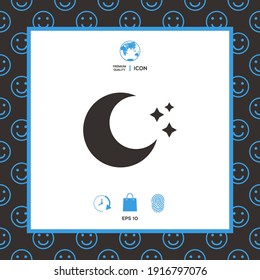 Moon stars icon, elements for your design