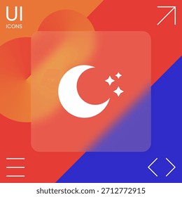 Mondsternen-Symbol, Elemente für Ihr Design