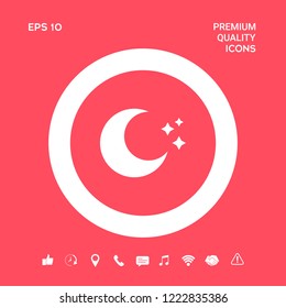 Moon stars icon. Graphic elements for your design