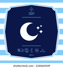 Moon stars icon. Graphic elements for your design