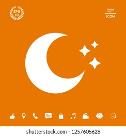 Moon stars icon. Graphic elements for your design