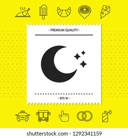 Moon stars icon. Graphic elements for your design