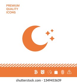 Moon stars icon. Graphic elements for your design