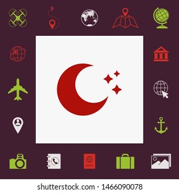 Moon stars icon. Graphic elements for your design